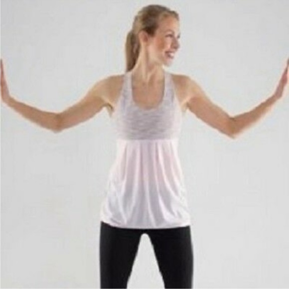 lululemon athletica Tops - Lululemon Power Dance Tank Top Pink Mist Heathered Size 6